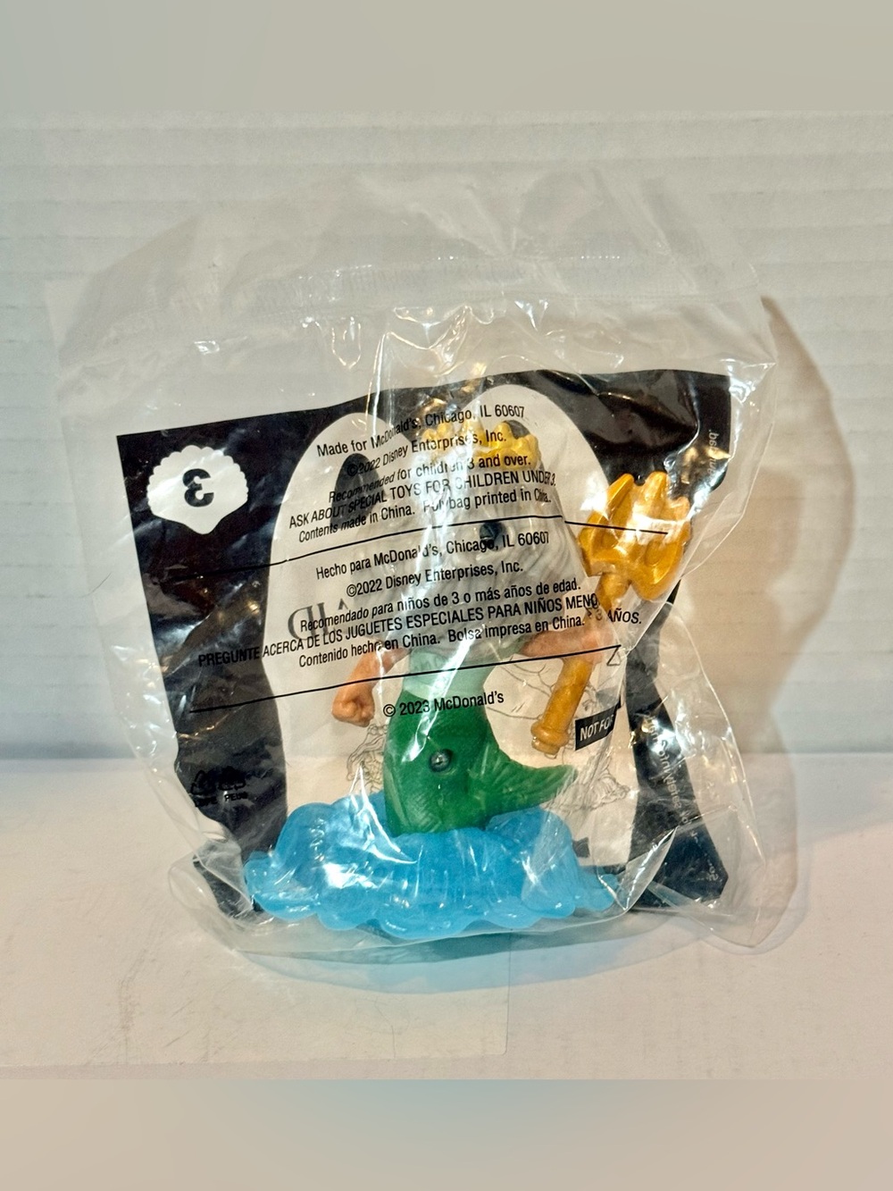Disney McDonald’s The Little Mermaid Happy Meal Toy #3 King Tritan Brand New - Picture 3 of 3